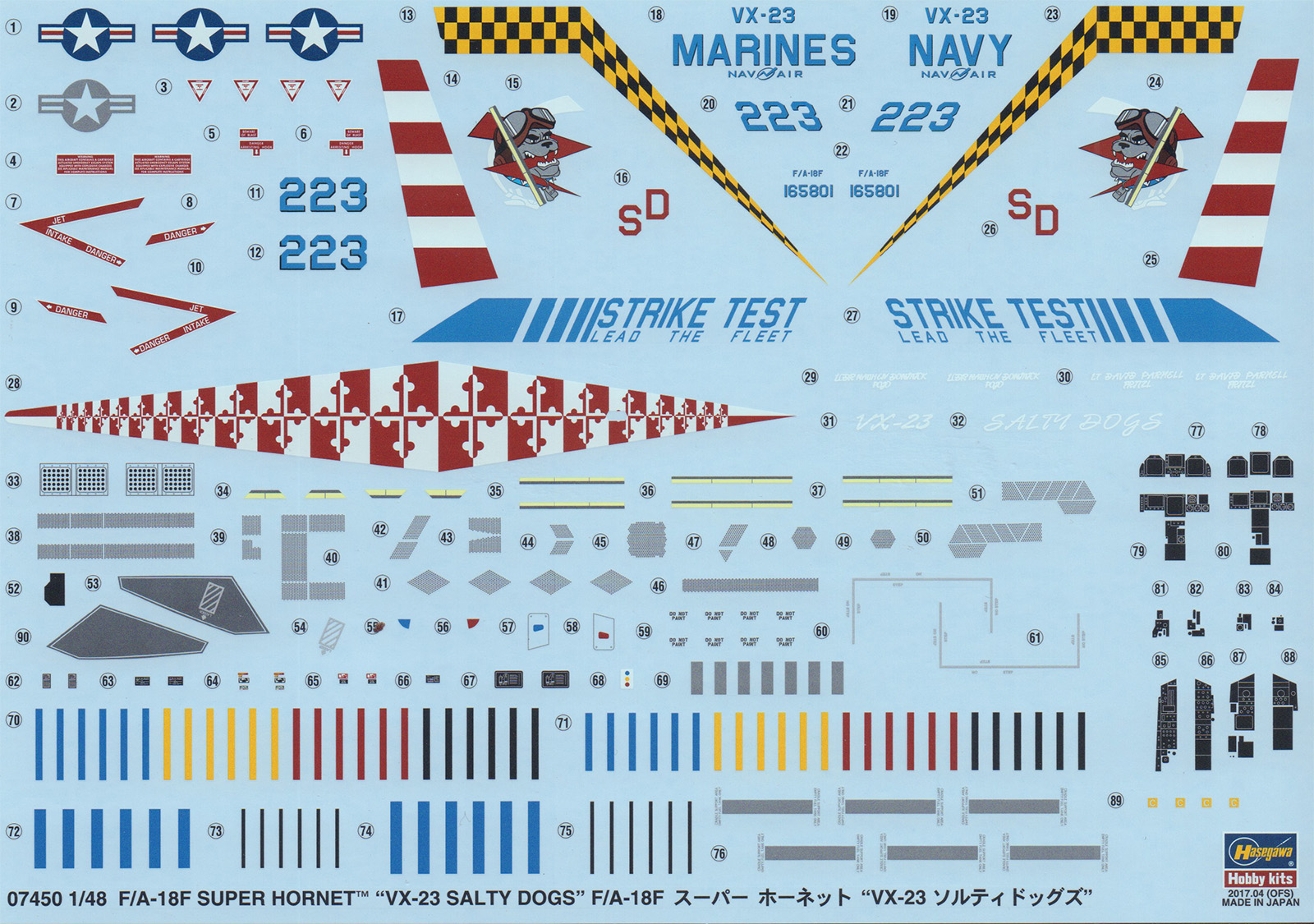 Hasegawa 1 48 F A 18f Super Hornet Vx 23 Salty Dogs Kit First Look