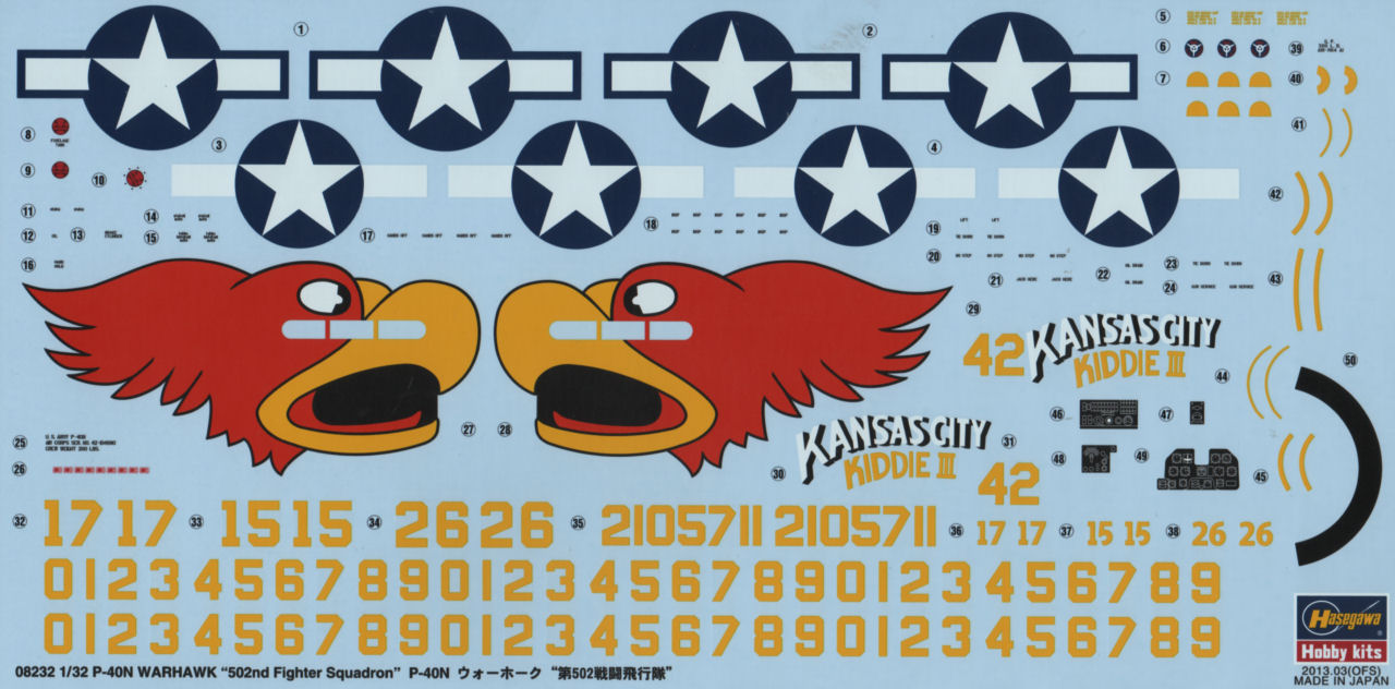 Hasegawa 08232 1/32 Curtiss P-40N Warhawk First Look Image 07