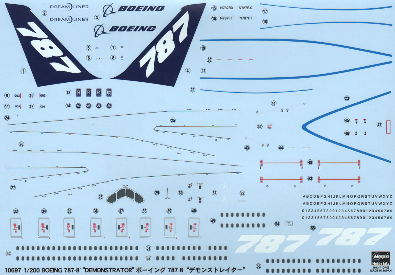 Hasegawa 10697 1/200 Boeing 787-8 Dreamliner 'Demonstrator' First Look Image 04
