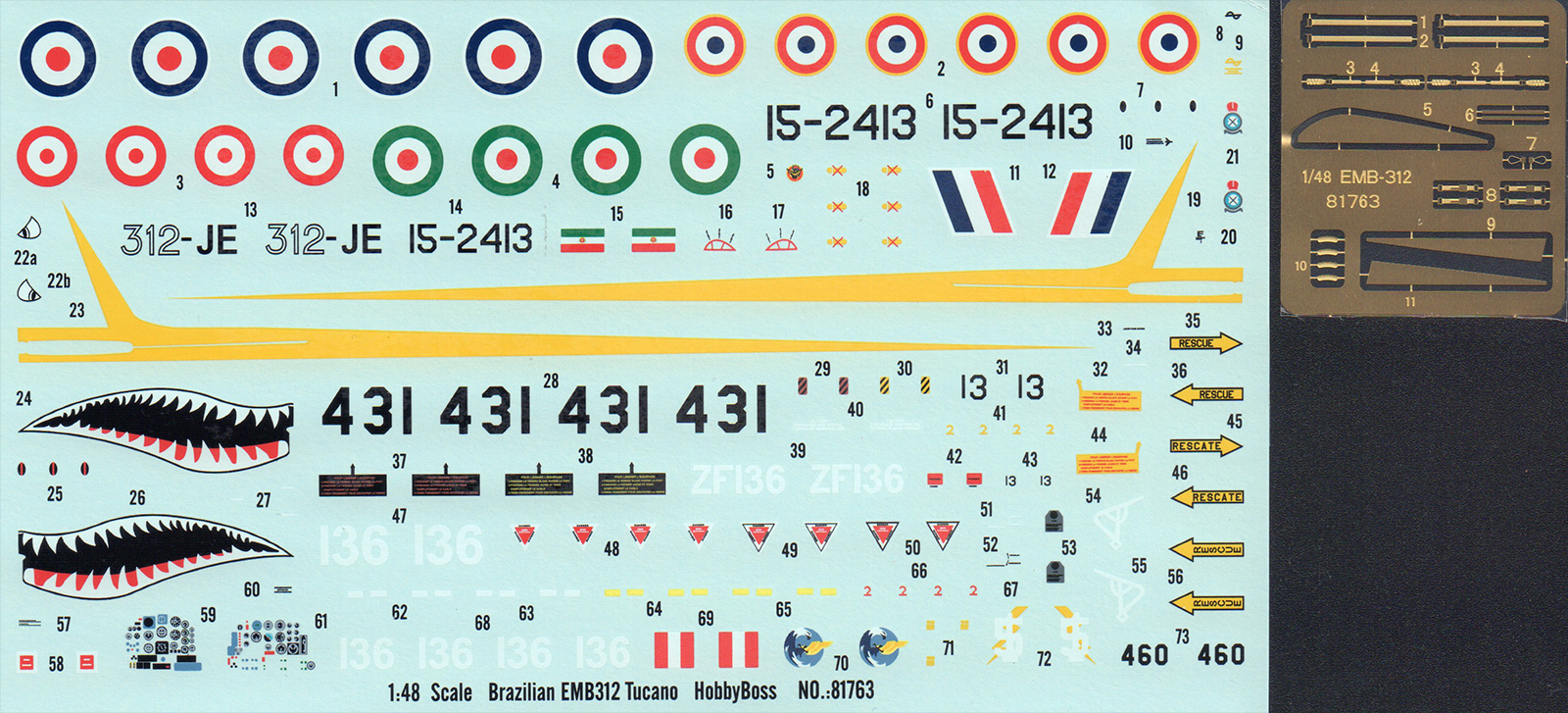 Hobby Boss 81763 1/48 EMB-312 Tucano Kit Image 04