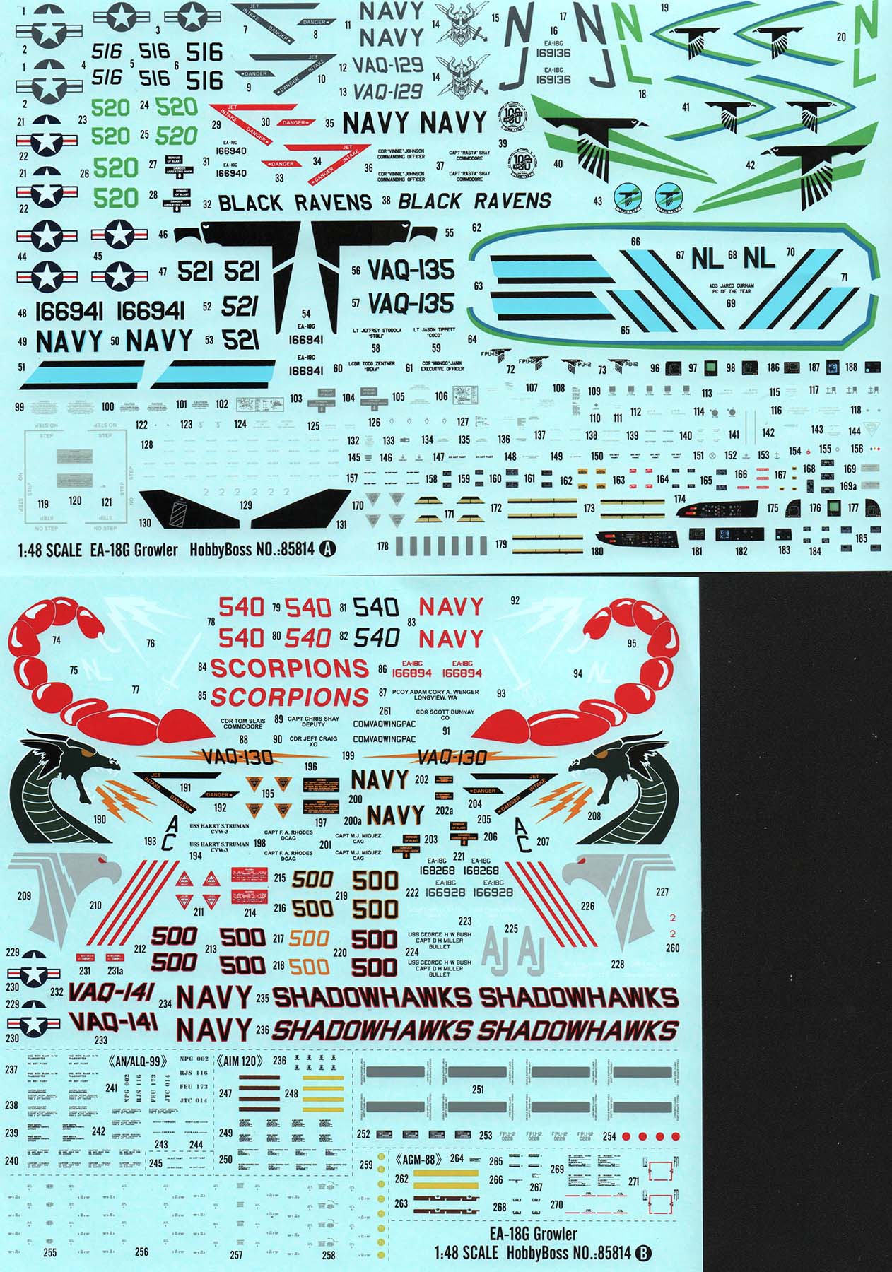 Hobby Boss 85814 1/32 EA-18G Growler Kit Image 07