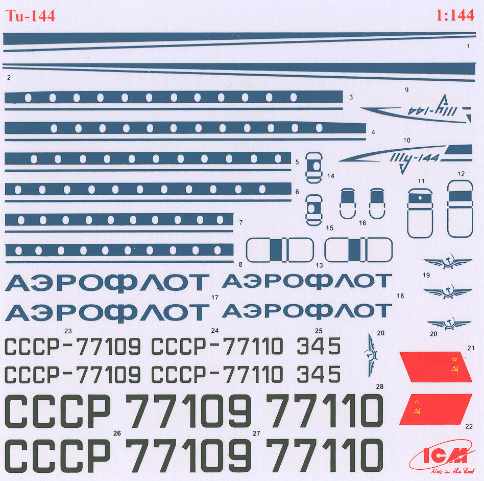 ICM 14401 1/144 Tu-144 Kit Image 05