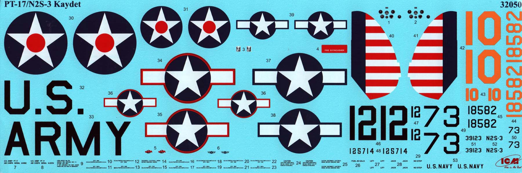 ICM 32050 1/32 Stearman PT-17 Kaydet Kit Image 04