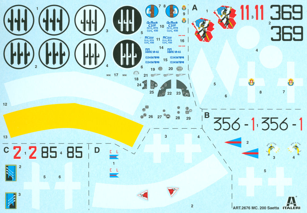 MODELIMEX Online Shop, 1/48 Decals MC.200 Saetta Rec.Fighters over Russia