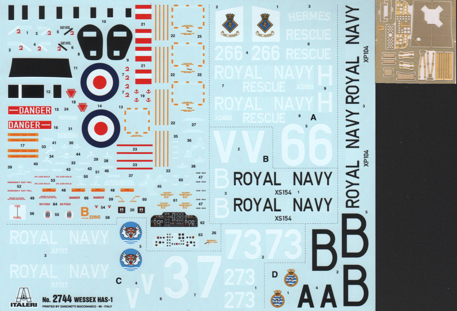 Italeri 2744 1/48 Wessex HAS.1 Parts Image 03