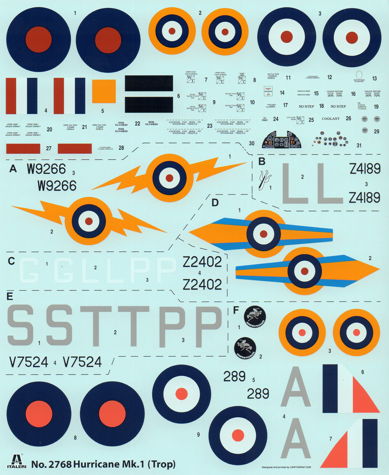Italeri 2768 1/48 Hurricane Mk.I Trop Parts Image 04