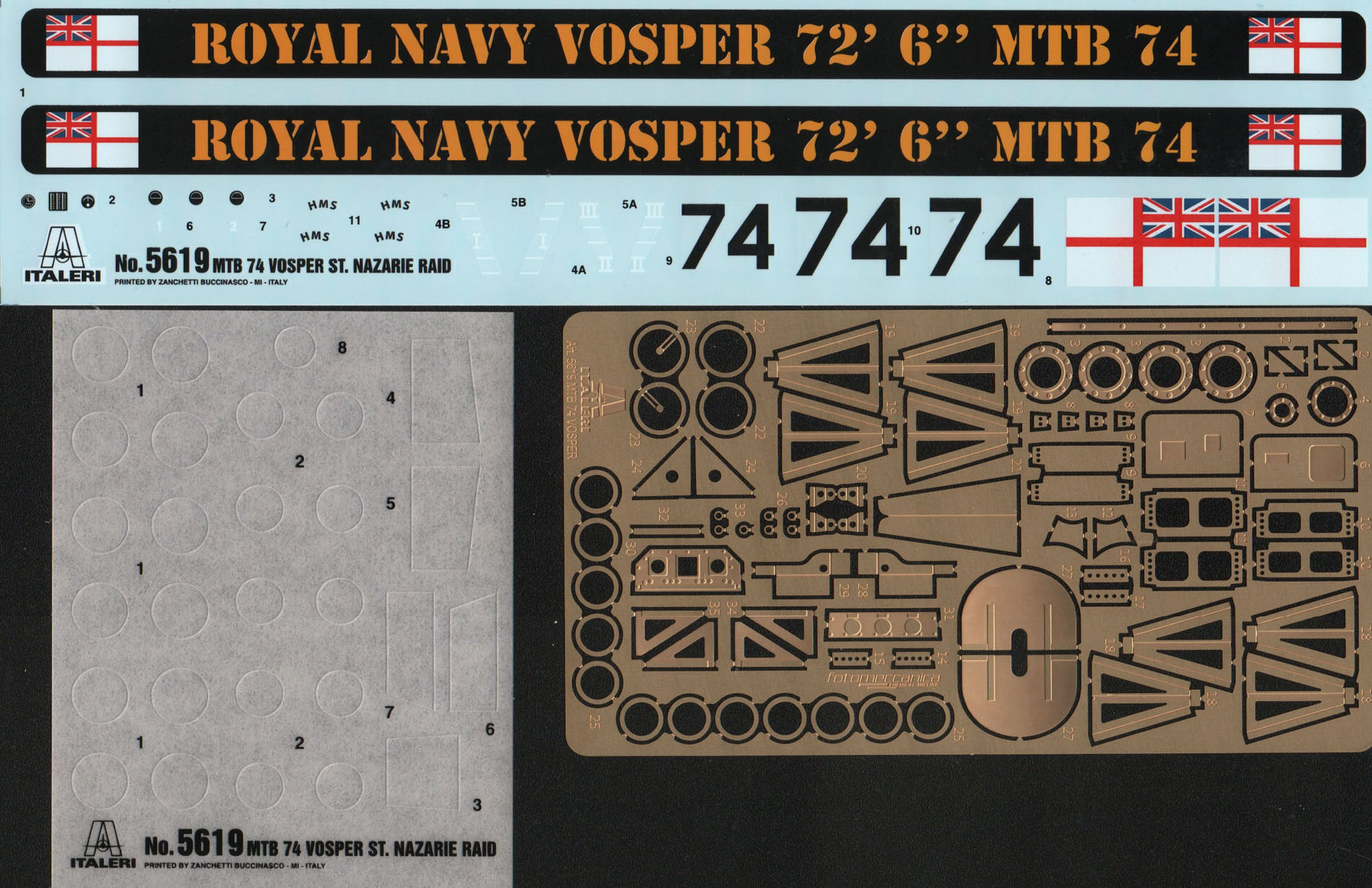 Italeri 5624 1/35 Vosper MTB 74 Parts Image 04