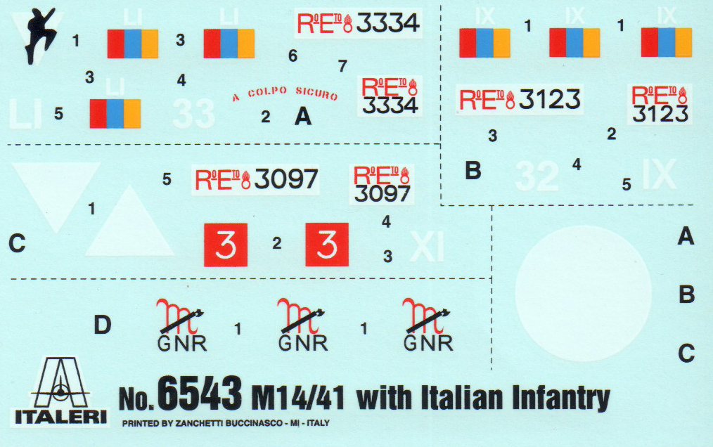 Italeri 6543 1/35 Carro Armato M14/41 I Serie Parts Image 03
