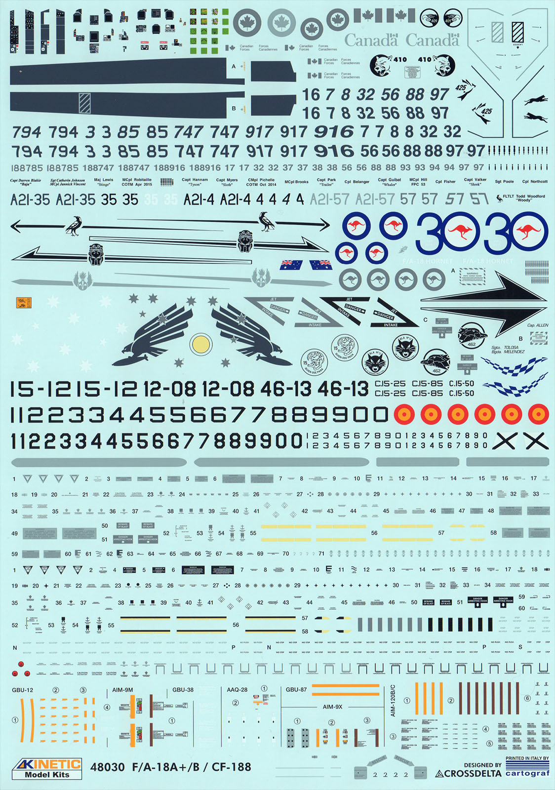 Kinetic 48030 1/48 F/A-18 Hornet Parts Image 08