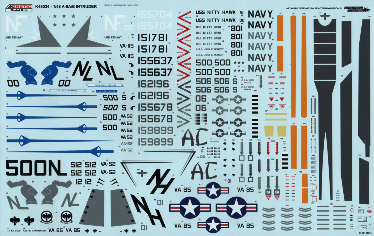 Kinetic 48034 1/48 Grumman A-6A/E Intruder Parts Image 08