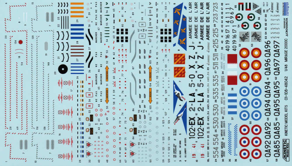 Kinetic 48042 1/48 Mirage 2000C Parts Image 04