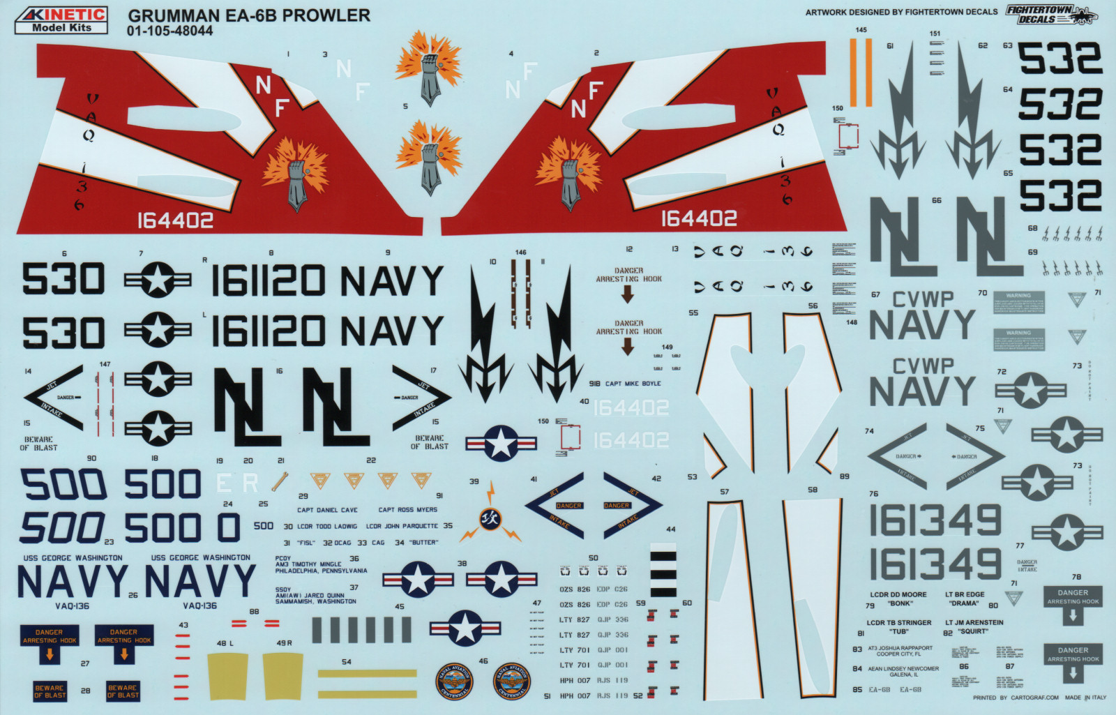 Kinetic 48044 1/48 EA-6B Prowler Parts Image 06