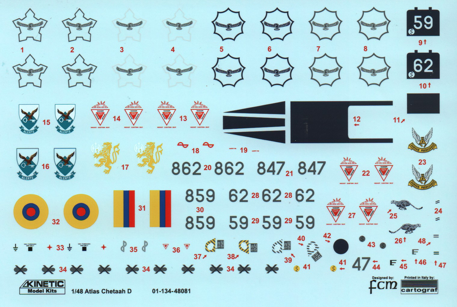 Kinetic 48081 1/48 Cheetah D Parts Image 05