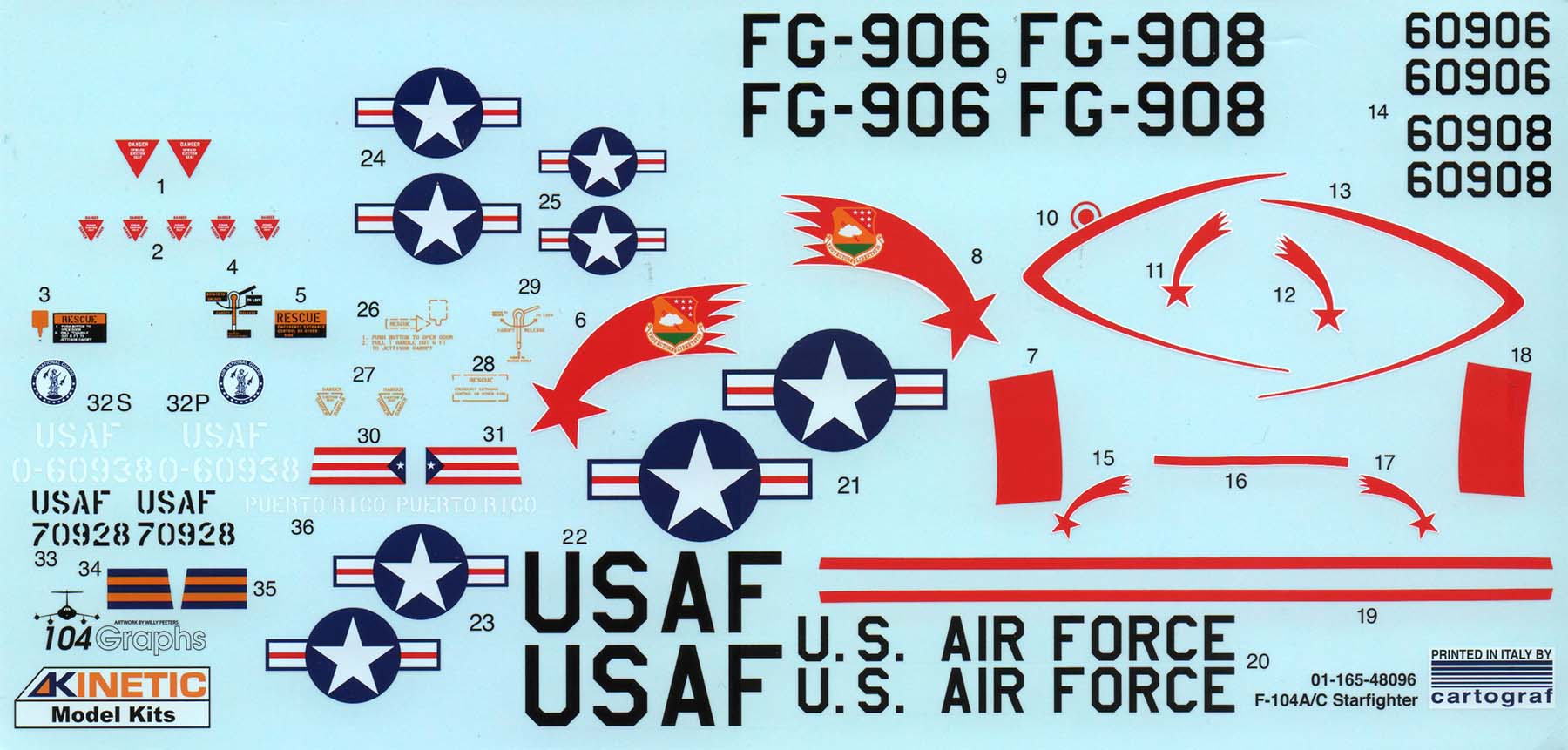 Kinetic 48096 1/48 F-104A/C Starfighter Parts Image 05