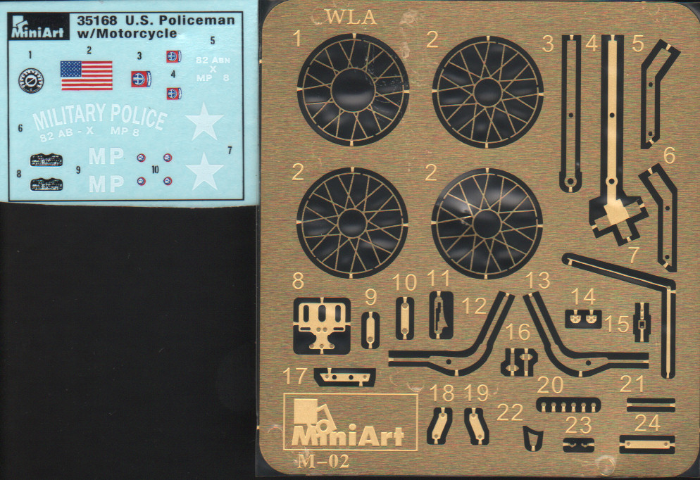 MiniArt 35168 1/35 US Military Policeman w/Motorcycle Parts Image 02