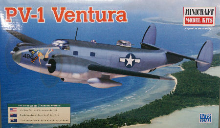 Maquette d'avion en plastique PV-1 Ventura USN 1/72