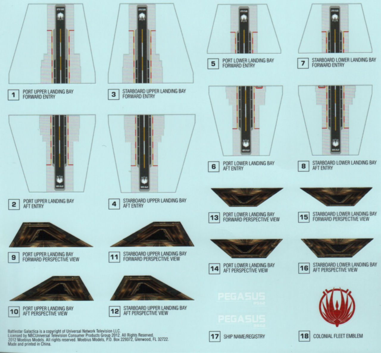 Moebius Models 931 1/4105 Battlestar Pegasus BSG First Look Parts Image 05