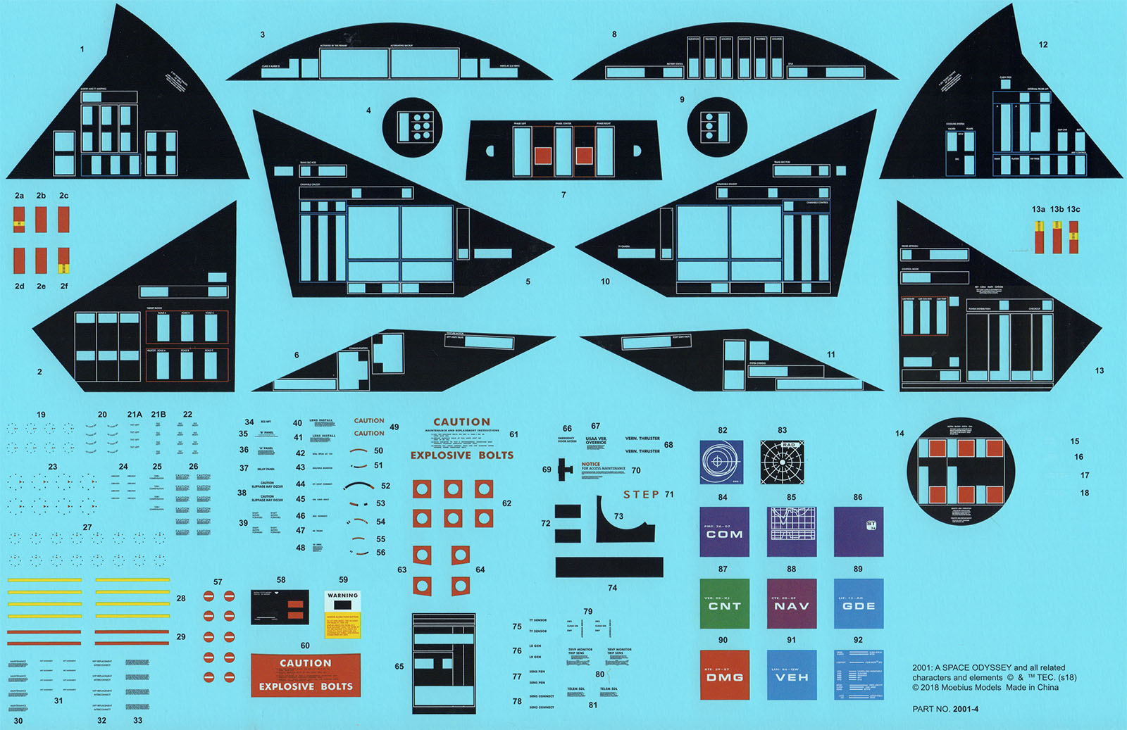 Moebius Models 2001-4 1/8 EVA Pod - 2001: a space odyssey First Look Parts Image 09