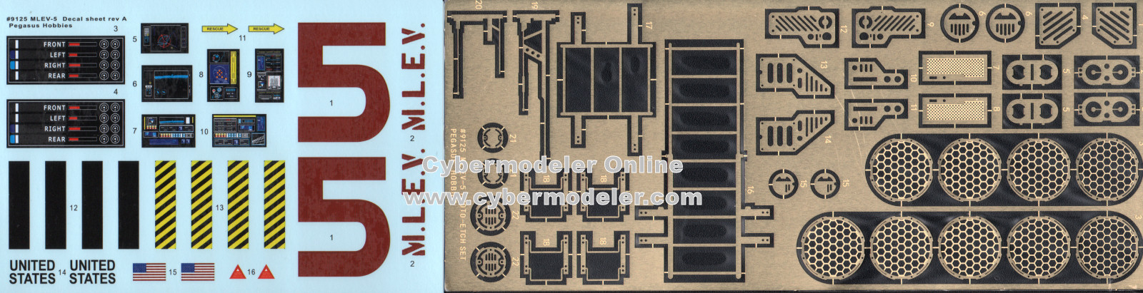Pegasus Hobbies 9125 1/32 MLEV-5 'Mars Hopper' Parts Image 10