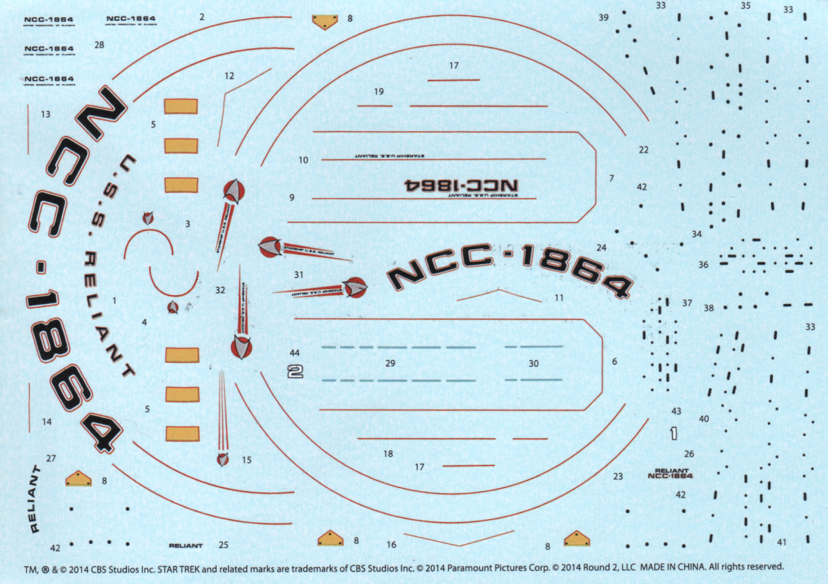 Polar Lights 0906 1/1000 USS Reliant NCC-1864 Parts Image 03