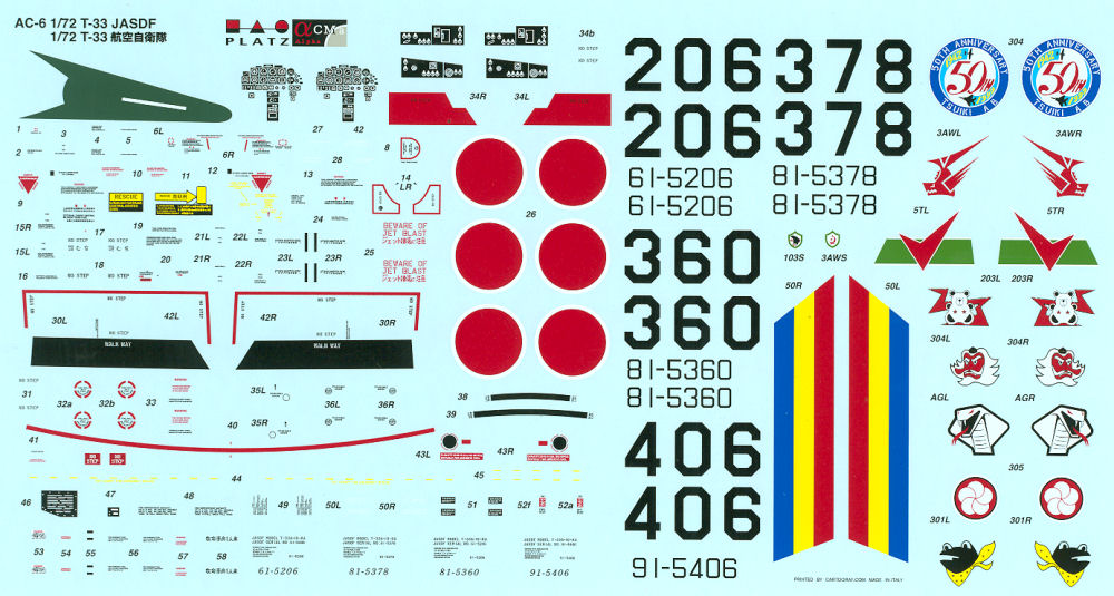Platz AC-6 1/72 T-33 Shooting Star Parts Image 04