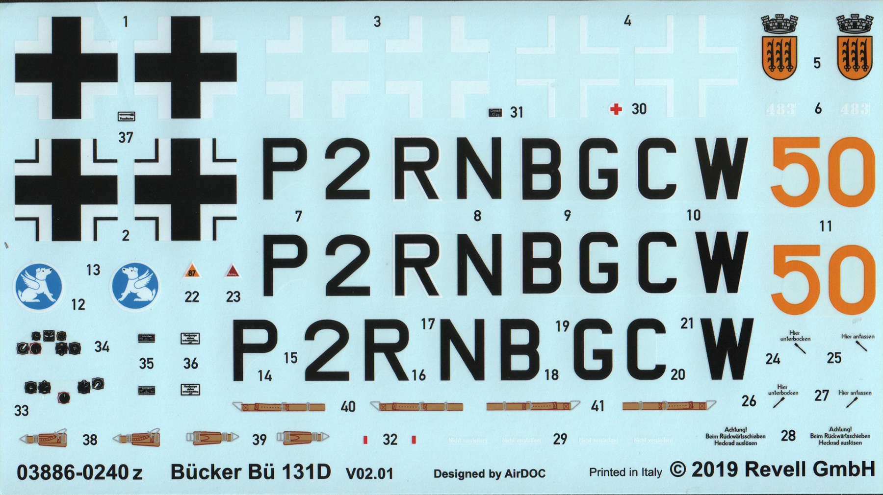 Revell 03886 1/32 Bü 131D Jungmann Kit Image 03