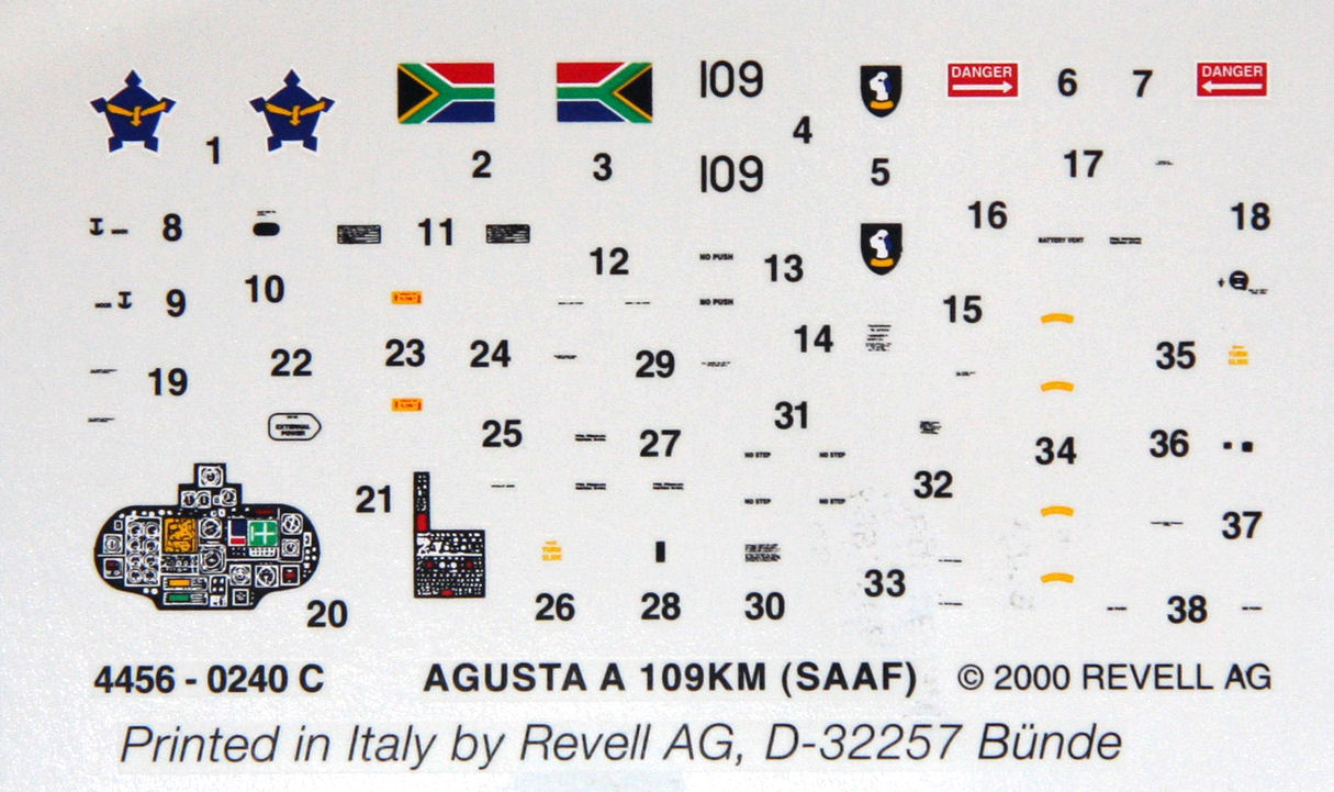 Revell 04456 1/72 Agusta A-109KM Kit Image 06