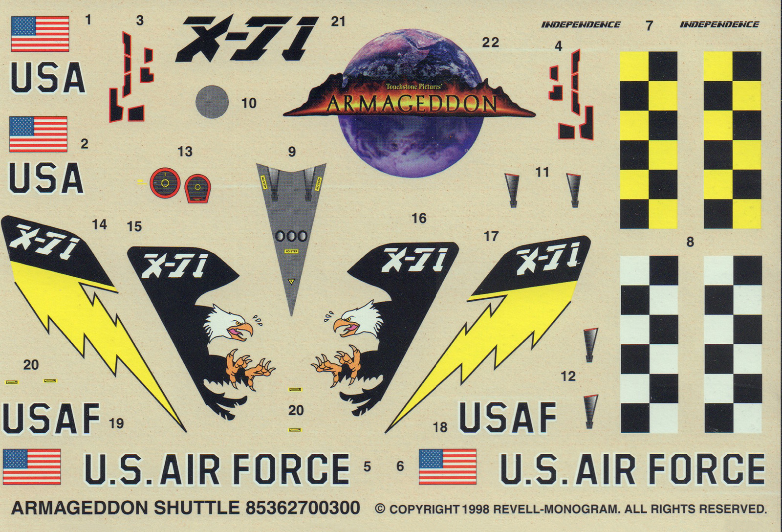 Revell 3627 1/144 Armageddon Space Shuttle Kit Image 03