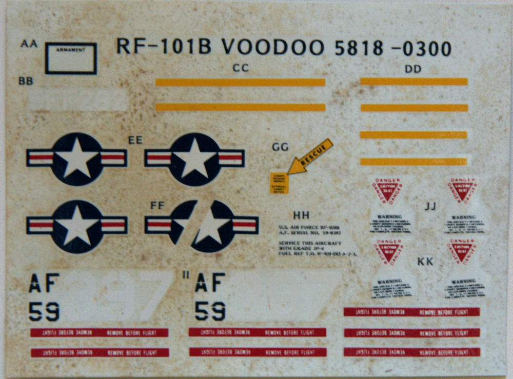 Monogram 85-5818 1/48 RF-101B Voodoo Kit Image 05