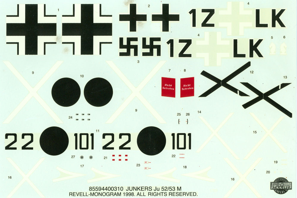 Monogram 5944 1/48 Ju 52/3m Kit Image 06