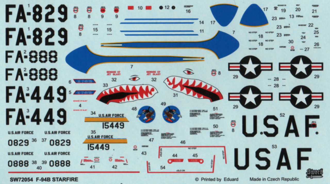 Sword 72054 1/72 F-94B Starfire Kit Review Image 03