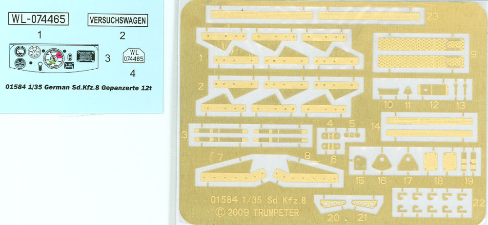Trumpeter 01584 1/35 Sd.Kfz.8 DB10 Gepanzerte 12t First Look Image 05