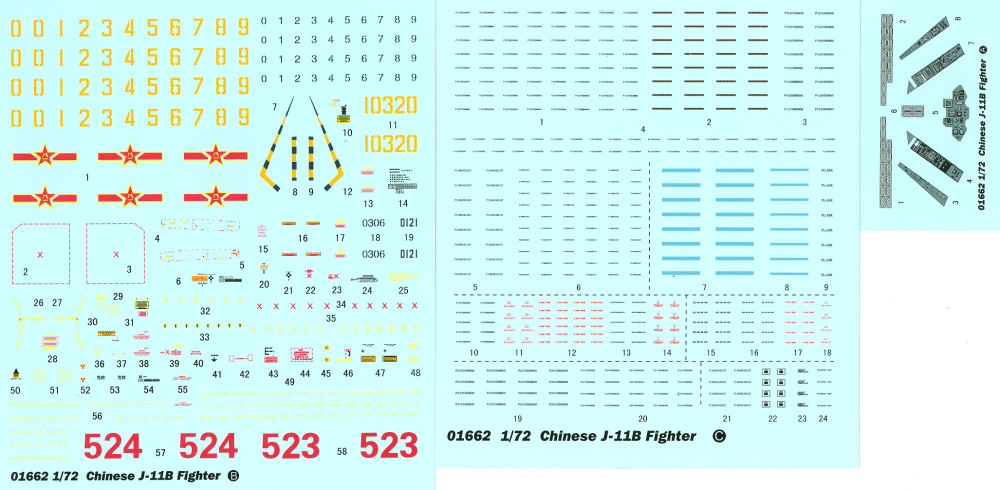 Trumpeter 01662 1/72 Shenyang J-11B Flanker B Parts Image 04