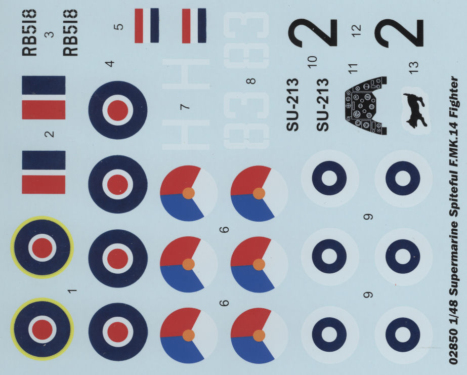 Trumpeter 02850 1/48 Supermarine Spiteful XIV Parts Image 05