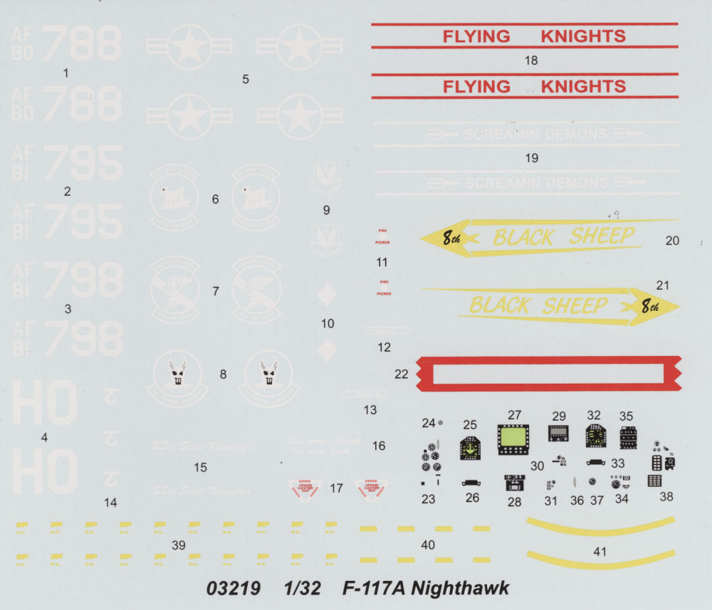 Trumpeter 03219 1/32 F-117A Nighthawk Parts Image 08