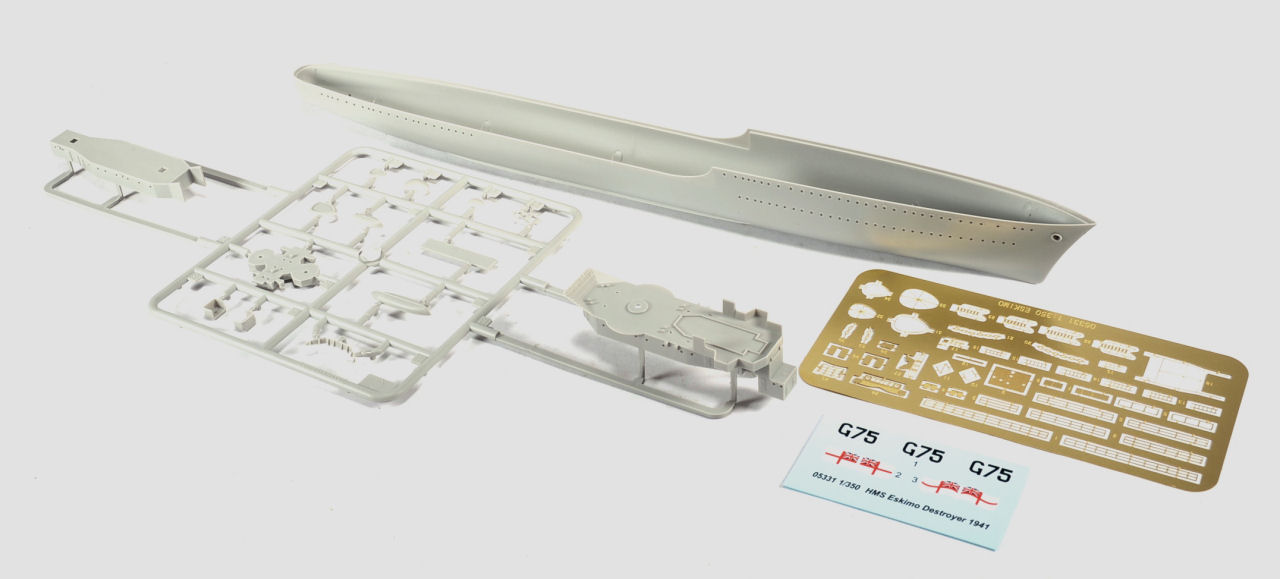 Trumpeter 05331 1/350 HMS Eskimo Destroyer 1941 Parts Image 01