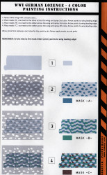 Maketar WWI Four-Color Lozenge Paint Mask Set